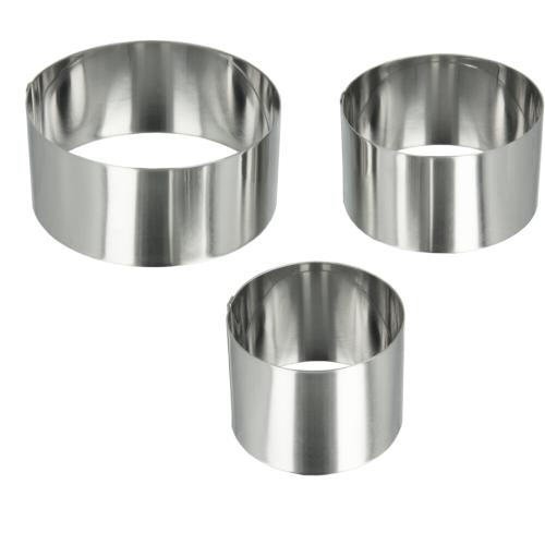 Metaltex Allzweck-Kochringe 3 Stück Edelstahl