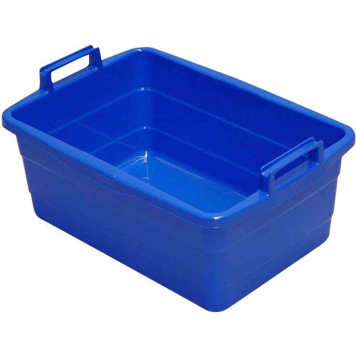 Lockweiler Wanne eckig 50 cm/26 l blau hochstehende Griffe