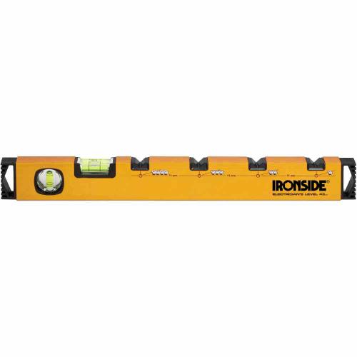 IRONSIDE Elektriker Wasserwaage 48 cm 48cm, 2 Libellen, Alu