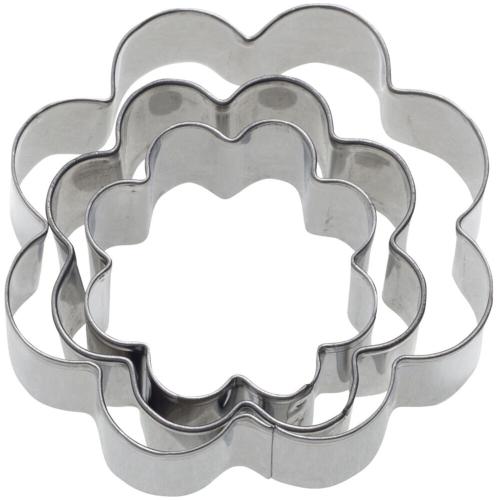 WESTMARK 3 Terrassen-Ausstecher Rosette 4 cm, 5 cm, 6 cm aus Edelstahl