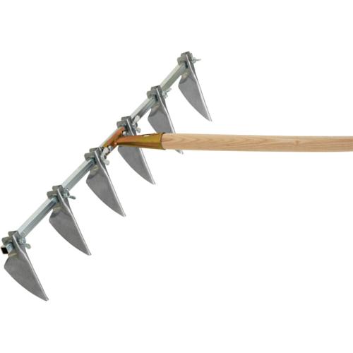 SIENA GARDEN Rillenzieher, verstellbarer Kopfwinkel, variabel, einstellbarer Scharenabstand Arbeitsbreite 75 cm, 6 Scharen, Scharrenlänge 12 cm,verzinkt