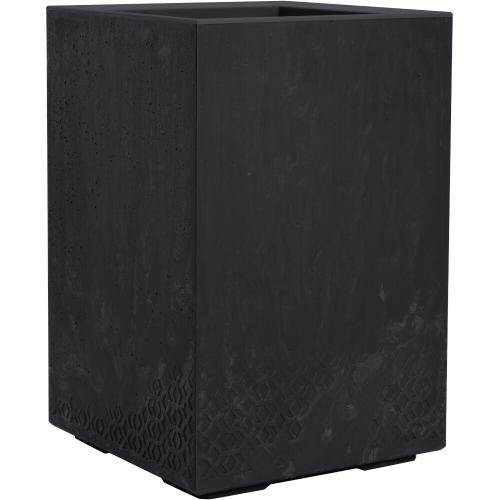 SIENA GARDEN Pflanzkasten FARO STONE schwarz Betonoptik, 40 x 40 x 60 cm Kunststoff