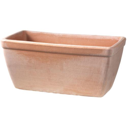 SPANG Balkonkasten glatt antik 40 x 18 x 17 cm mit Loch