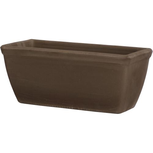 SPANG Balkonkasten glatt umbra 40 x 18 x 17 cm mit Loch