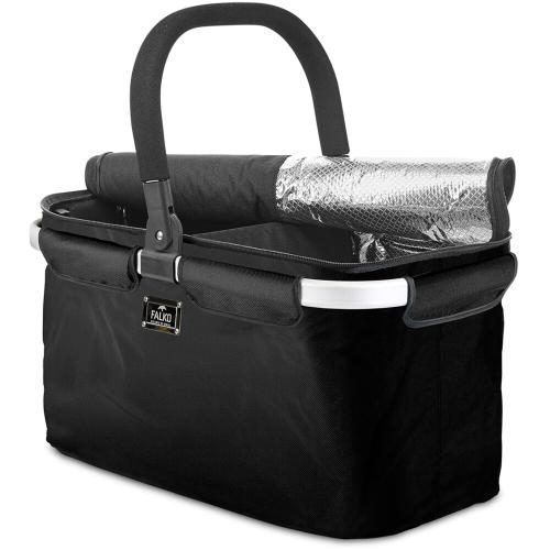 Genius Thermo-Einkaufskorb Falko Duo schwarz, 25kg Tragkraft