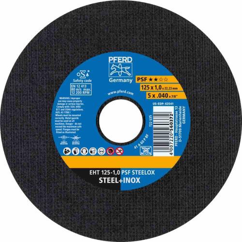 PFERD Trennscheibe EHT 125-1,0 PSF STEELOX gerade, Ø 125 mm, Stärke: 1,0 mm PSF Steelox