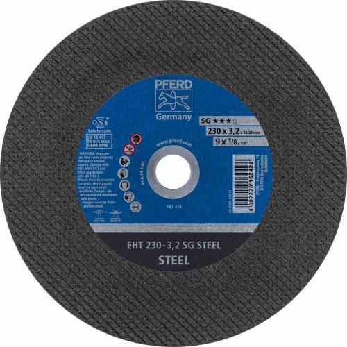 PFERD Trennscheibe EHT 230-3,2 SG STEEL Metall, Ø 230 mm, Stärke: 3,2 mm SG Steel