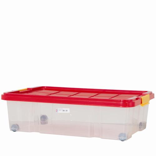 Rival Unterbett-Box 59,5 x 39,5 x 17 cm mit Deckel und 4 Rollen