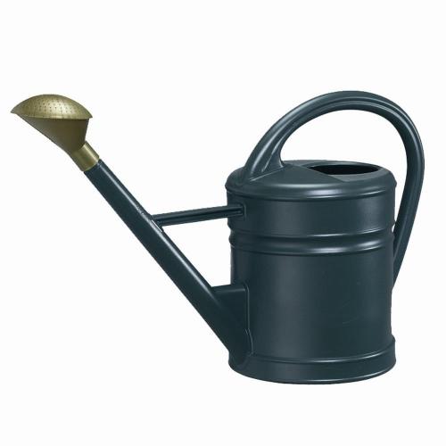 Geli Gießkanne , 10 Liter, aus Kunststoff in grün, 52x23x39 cm, mit Brause und Längsbügel