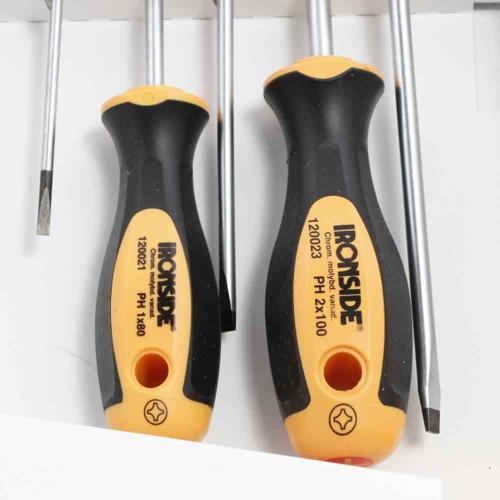 IRONSIDE Schraubendreher-Set 5-teilig 2500 2-Komponenten-Griff Chrom-Vanadium-Stahl