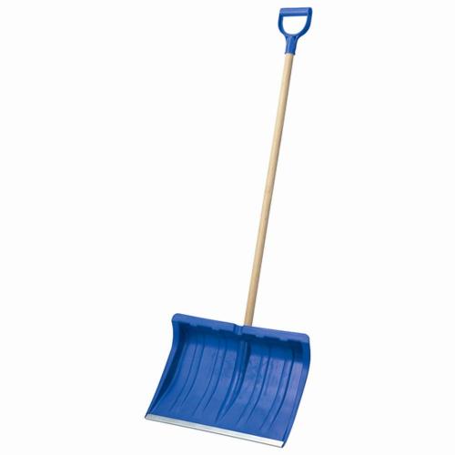 Turk Schneeschieber mit verzinkter Stahlkante, blau, 50cm Kunststoff mit Stiel