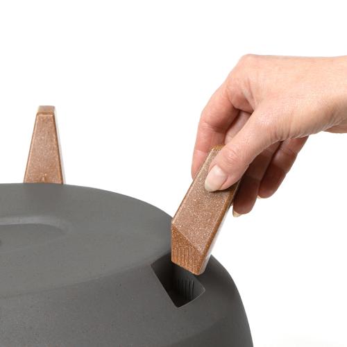 SIENA GARDEN Pflanzgefäß OSLO anthrazit 47x26,5 cm Kunststoff auf Füßen mit Einsatz