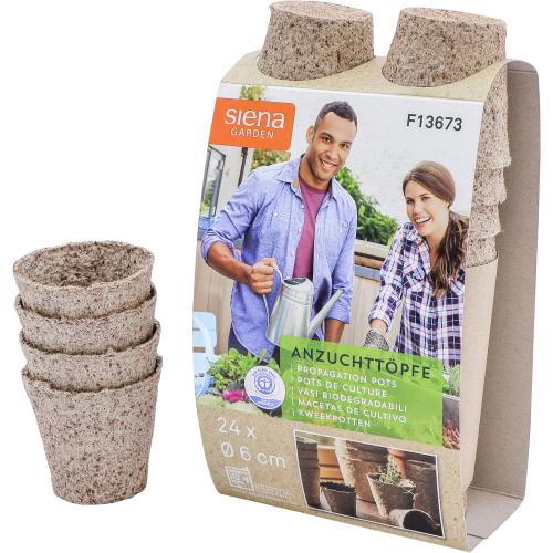 SIENA GARDEN 24 Anzuchttöpfe Ø 6 cm rund Ø 6 cm rund
