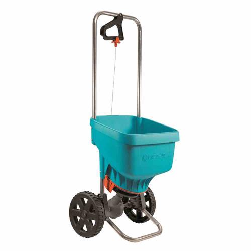 GARDENA Streuwagen XL aus Kunststoff in blau, 43,5x39,9x58 cm, Arbeitsbreite 600 cm, Inhalt 18 Liter, geeignet für Streugut aller Art, verstellbar