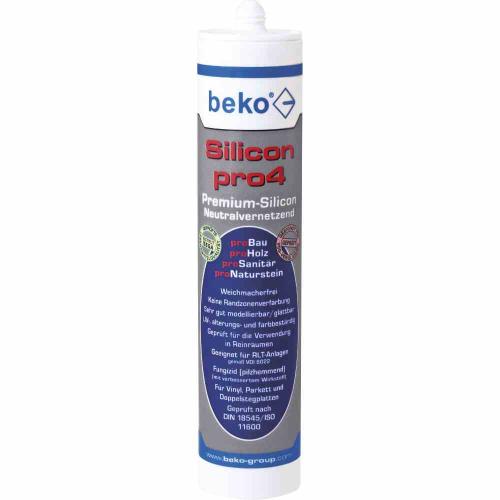 beko Silikon, 310ml, grau, Kartusche, Silikonbasis