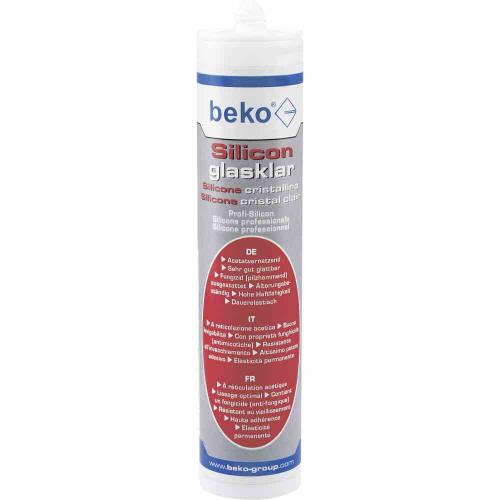 beko Silikon, 310ml, glasklar, Kartusche, Silikonbasis