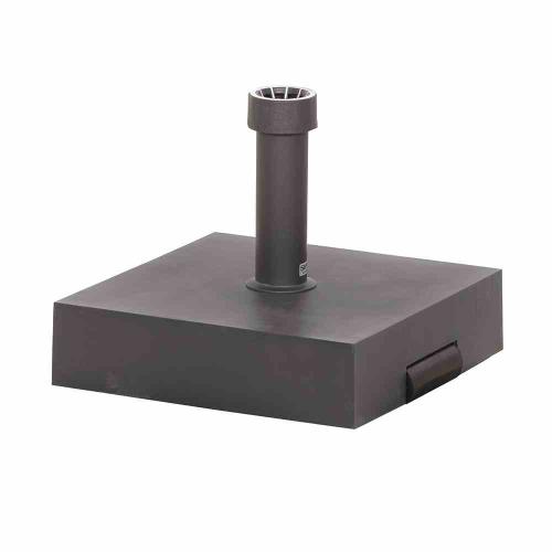SIENA GARDEN Betonständer 40 kg eckig, anthrazit Kunststoffrohr 19-54 mm, mit Rolle und Handmulde