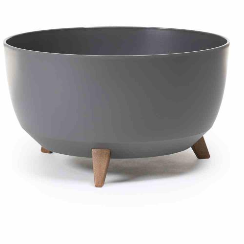 SIENA GARDEN Pflanzgefäß OSLO anthrazit 47 cm Kunststoff auf Füßen mit Einsatz