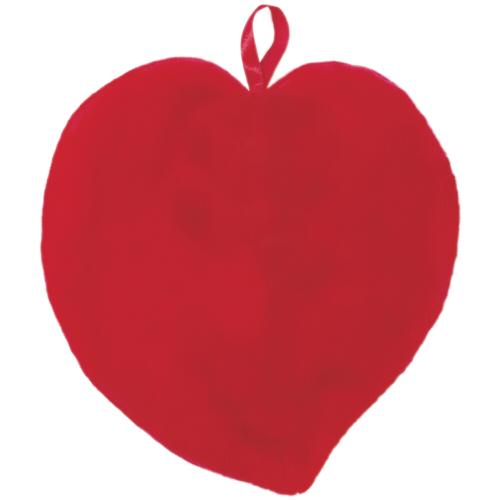 Sänger Wärmflasche Herzform rot Plüschbezug
