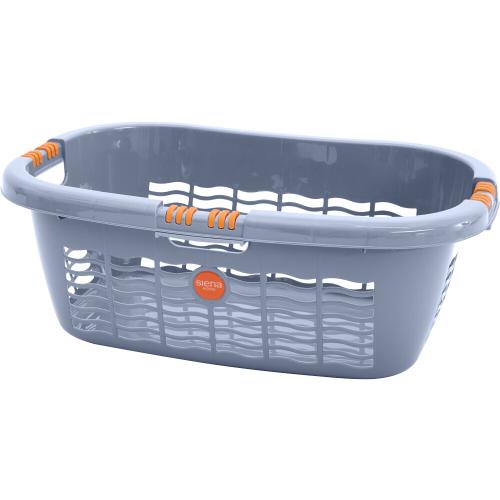 SIENA HOME Wäschekorb "Aversa" 65 cm dunkelgrau mit Softgriff