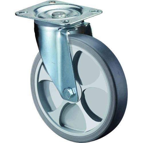 BS Rollen Lenkrolle Rad-Ø 100 mm Tragfähigkeit 110 kg thermoplastisch Kunststoff Platte L104xB80 mm