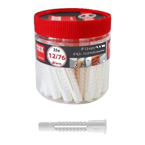 TOX Allzweckdübel Deco 12x76 mm in Runddose
