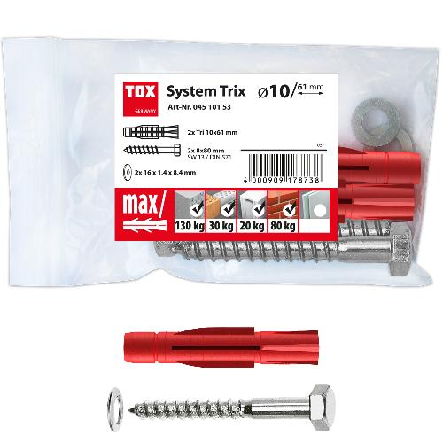 TOX Montagesatz System Trix 10x61 mm