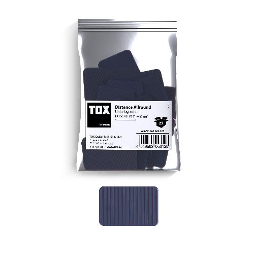 TOX Unterlegplatten 60x40 mm Distance Allround 2 mm (25 Stk.)