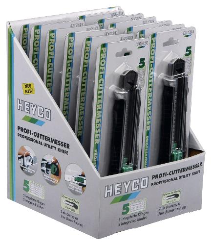HEYCO SB 1664-12 PROFI-Cuttermesser im Verkaufsdisplay