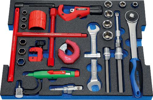 HEYTEC 50807740100 Sanitär-Werkzeugsortiment für L-Boxx, Modul 1, 26-tlg.