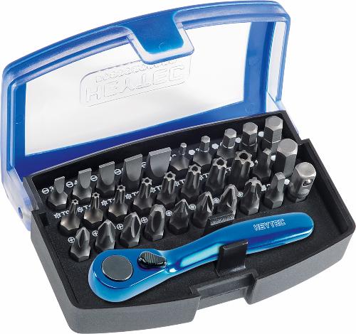 HEYTEC 50833-3 Bit-Box-Satz, 31-tlg. mit Bit-Knarre