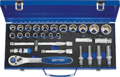 HEYTEC 50854-3016 Steckschlüsselgarnitur, 28-tlg.