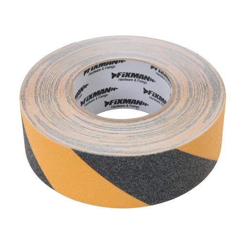 Fixman Rutschfestes Klebeband 50 mm x 18 m, schwarz/gelb