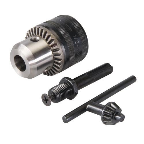 Silverline Zahnkranzbohrfutter, Bohrfutterschlüssel und SDS-Plus-Adapter, 3-tlg. Satz 13 mm, 1/2-Zoll-UNF-Gewinde