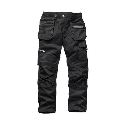 Scruffs Arbeitshose „Trade Flex“, schwarz Größe 102 lang