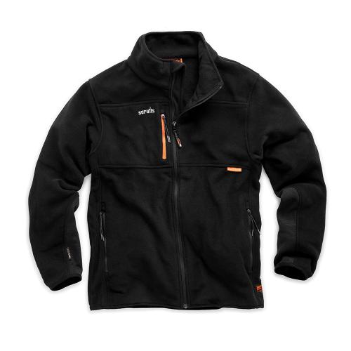 Scruffs Abratect-Fleecejacke„Worker“ aus recyceltem Polyester, schwarz Größe XL