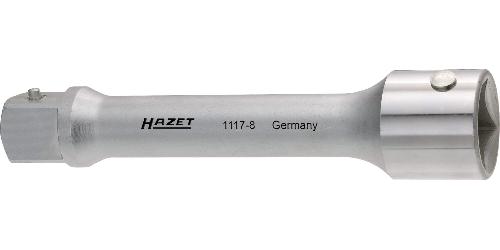 HAZET Verlängerung 1117-8 ∙ 1 Zoll (25 mm) Vierkant hohl ∙ 1 Zoll (25 mm) Vierkant massiv ∙ Länge: 200 mm