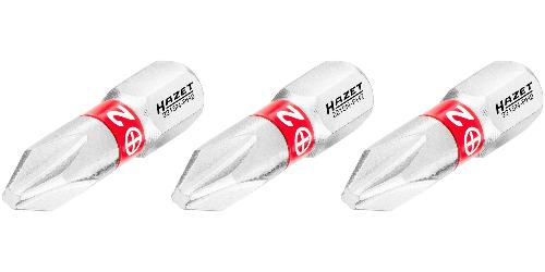 HAZET Bit 2215N-PH2/3 ∙ 1/4 Zoll (6,3 mm) Sechskant massiv ∙ Kreuzschlitz Profil PH ∙ 3-teilig ∙ SW PH2