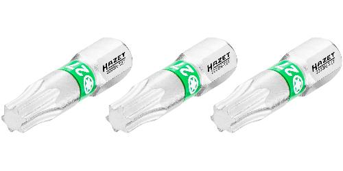 HAZET Bit 2223N-T27/3 ∙ 1/4 Zoll (6,3 mm) Sechskant massiv ∙ Innen TORX® Profil ∙ 3-teilig ∙ SW T27