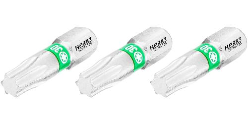 HAZET Bit 2223N-T30/3 ∙ 1/4 Zoll (6,3 mm) Sechskant massiv ∙ Innen TORX® Profil ∙ 3-teilig ∙ SW T30