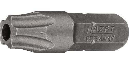HAZET 5-Stern Bit 2225-40H ∙ 1/4 Zoll (6,3 mm) Sechskant massiv ∙ Innen 5-Stern Profil mit Zapfen ∙ SW 40H