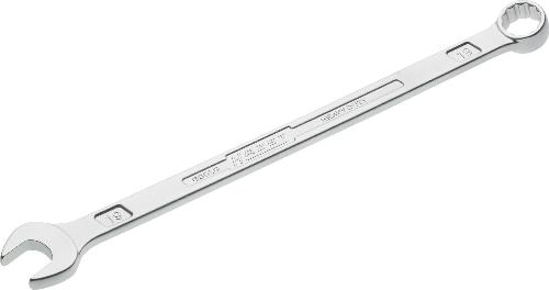 HAZET Ring-Maulschlüssel ∙ extralang ∙ schlanke Bauform 600LG-19 ∙ Außen Doppelsechskant-Tractionsprofil ∙ SW 19 mm