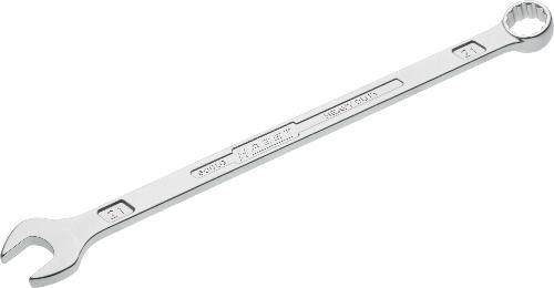HAZET Ring-Maulschlüssel ∙ extralang ∙ schlanke Bauform 600LG-21 ∙ Außen Doppelsechskant-Tractionsprofil ∙ SW 21 mm