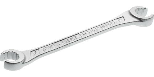 HAZET Doppel-Ringschlüssel ∙ offen 612-17X19 ∙ Außen Doppelsechskant Profil ∙ SW 17 x 19 mm