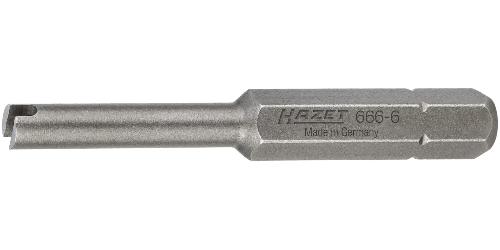 HAZET Ventil-Dreher-Bit 666-6 ∙ 1/4 Zoll (6,3 mm) Sechskant massiv