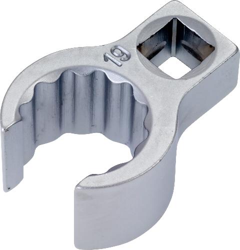 HAZET Ringschlüssel ∙ offen 848Z-19 ∙ 3/8 Zoll (10 mm) Vierkant hohl ∙ Außen Doppelsechskant Profil ∙ SW 19 mm ∙ Innenvierkant 10 = <sup>3</sup>⁄<sub>8</sub>″
