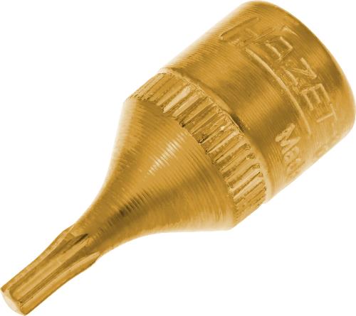 HAZET Schraubendreher-Steckschlüsseleinsatz 8502-T10 ∙ 1/4 Zoll (6,3 mm) Vierkant hohl ∙ Innen TORX® Profil ∙ SW T10