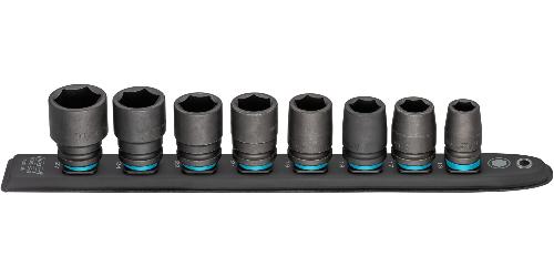 HAZET SmartRail ∙ Flexible Kunststoff-Steckleiste 900S-SR/8 ∙ 1/2 Zoll (12,5 mm) Vierkant hohl ∙ Außen Sechskant-Tractionsprofil ∙ 8-teilig ∙ 13 ∙ 17 ∙ 18 ∙ 19 ∙ 21 ∙ 22 ∙ 24 ∙ 27