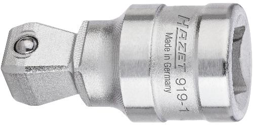 HAZET Verlängerung ∙ schwenkbar 919-1 ∙ 1/2 Zoll (12,5 mm) Vierkant hohl ∙ 1/2 Zoll (12,5 mm) Vierkant massiv ∙ Länge: 46 mm