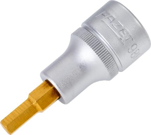 HAZET Schraubendreher-Steckschlüsseleinsatz 986-6 ∙ 1/2 Zoll (12,5 mm) Vierkant hohl ∙ Innen Sechskant Profil ∙ SW 6 mm